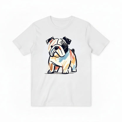 Colorful Bulldog Graphic Tee - Artistic Dog Lover T-Shirt T4025