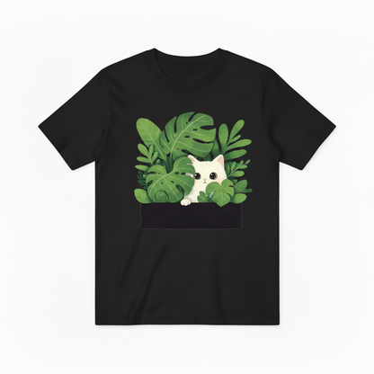 Cute Cat Plant Lover Graphic Tee - Tropical T-Shirt T4028