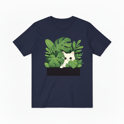 Cute Cat Plant Lover Graphic Tee - Tropical T-Shirt T4028