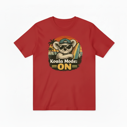 Funny Koala Surfing Graphic Tee - Beach Lover T-Shirt T4034