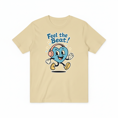 Music Heart Graphic Tee - Feel the Beat Retro T-Shirt T4030