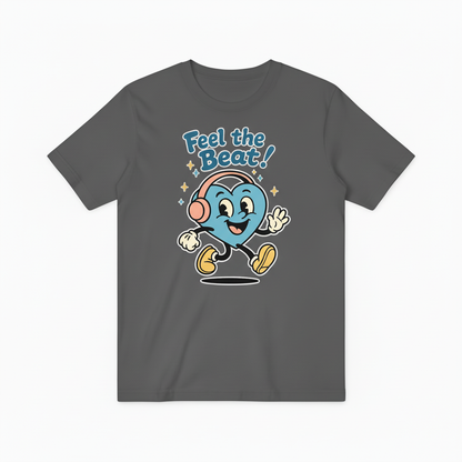Music Heart Graphic Tee - Feel the Beat Retro T-Shirt T4030