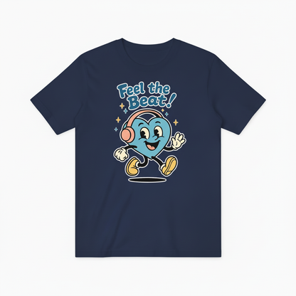 Music Heart Graphic Tee - Feel the Beat Retro T-Shirt T4030