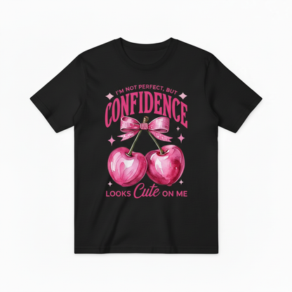 Empowerment Cherry Graphic Tee - Confidence Cute T-Shirt T4037