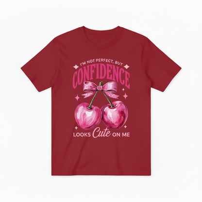 Empowerment Cherry Graphic Tee - Confidence Cute T-Shirt T4037