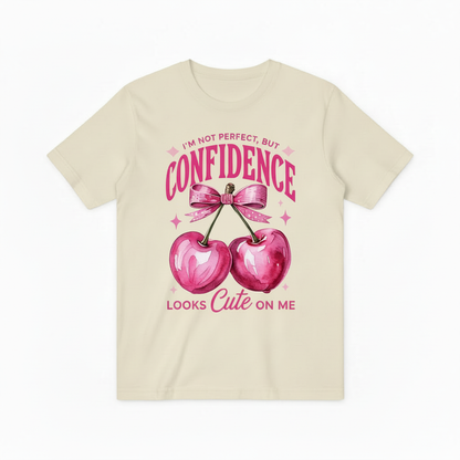 Empowerment Cherry Graphic Tee - Confidence Cute T-Shirt T4037