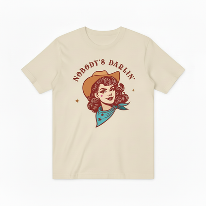 Retro Cowgirl Nobody's Darlin' Graphic Tee - Western T-Shirt T4041