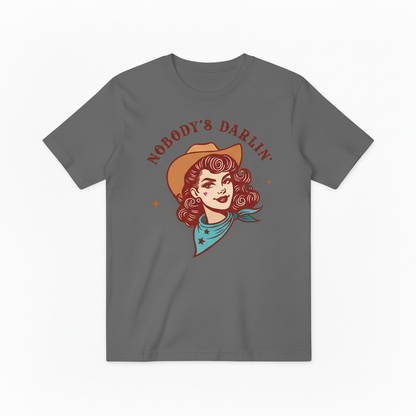 Retro Cowgirl Nobody's Darlin' Graphic Tee - Western T-Shirt T4041