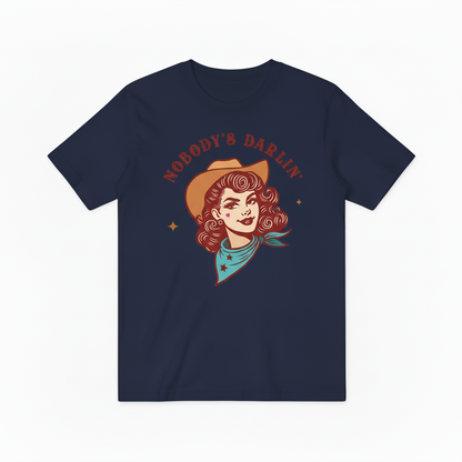 Retro Cowgirl Nobody's Darlin' Graphic Tee - Western T-Shirt T4041