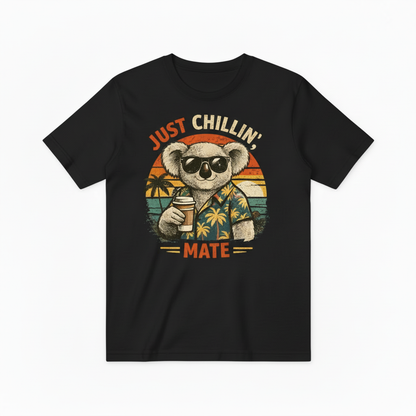 Funny Koala Beach Graphic Tee - Just Chillin T-Shirt T4042