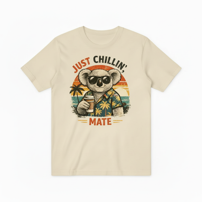 Funny Koala Beach Graphic Tee - Just Chillin T-Shirt T4042