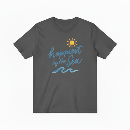 Happiest by the Sea Graphic Tee - Beach Lover T-Shirt T4044