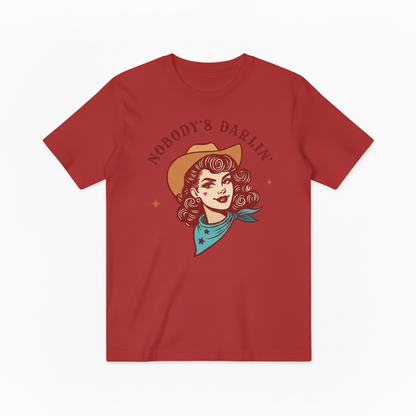 Retro Cowgirl Nobody's Darlin' Graphic Tee - Western T-Shirt T4041
