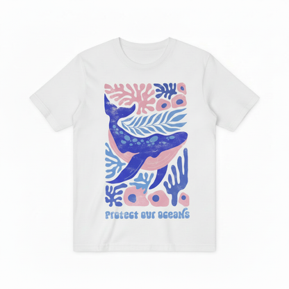 Eco Whale Ocean Graphic Tee - Conservation Lover T-Shirt T4045