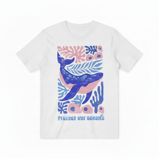 Eco Whale Ocean Graphic Tee - Conservation Lover T-Shirt T4045