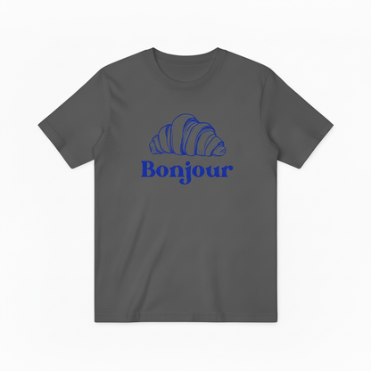French Bonjour Bakery Graphic Tee - Croissant Lover T-Shirt T4049
