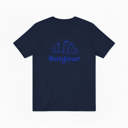French Bonjour Bakery Graphic Tee - Croissant Lover T-Shirt T4049