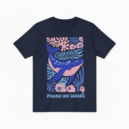 Eco Whale Ocean Graphic Tee - Conservation Lover T-Shirt T4045