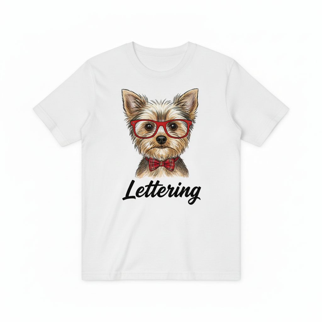 Yorkshire Terrier Graphic Cotton T-Shirt T2001