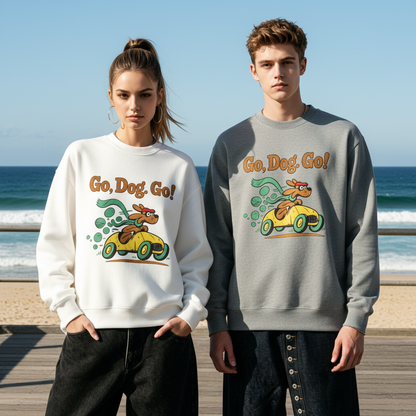 Go Dog Go Vintage Racing Car Crewneck C1128