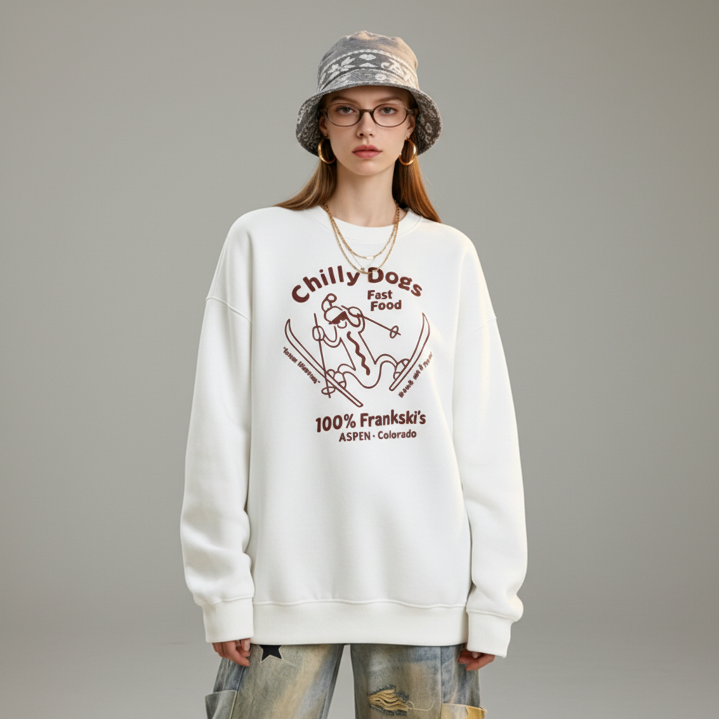 Chilly Dogs Ski Aspen Vintage Crewneck C1129