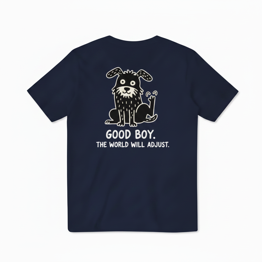 Good Boy. The World Will Adjust. Tee