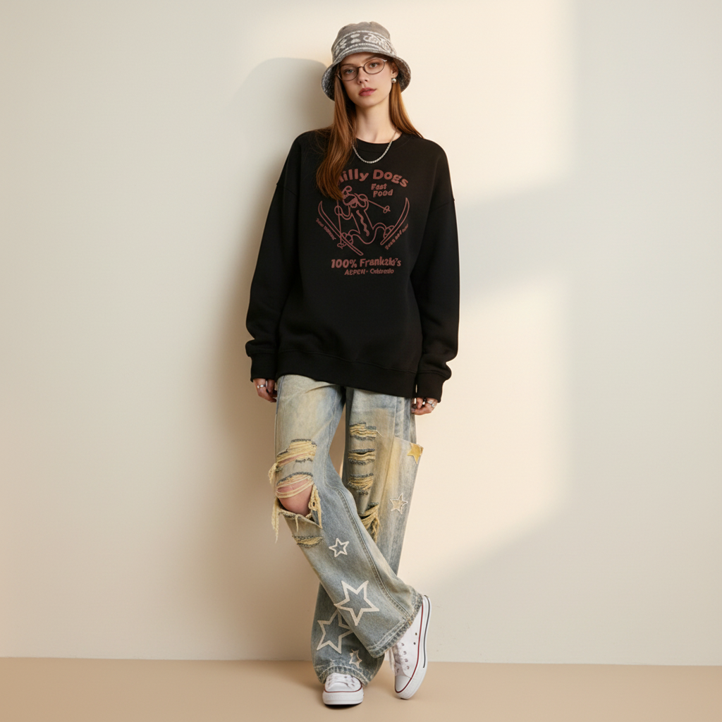 Chilly Dogs Ski Aspen Vintage Crewneck C1129