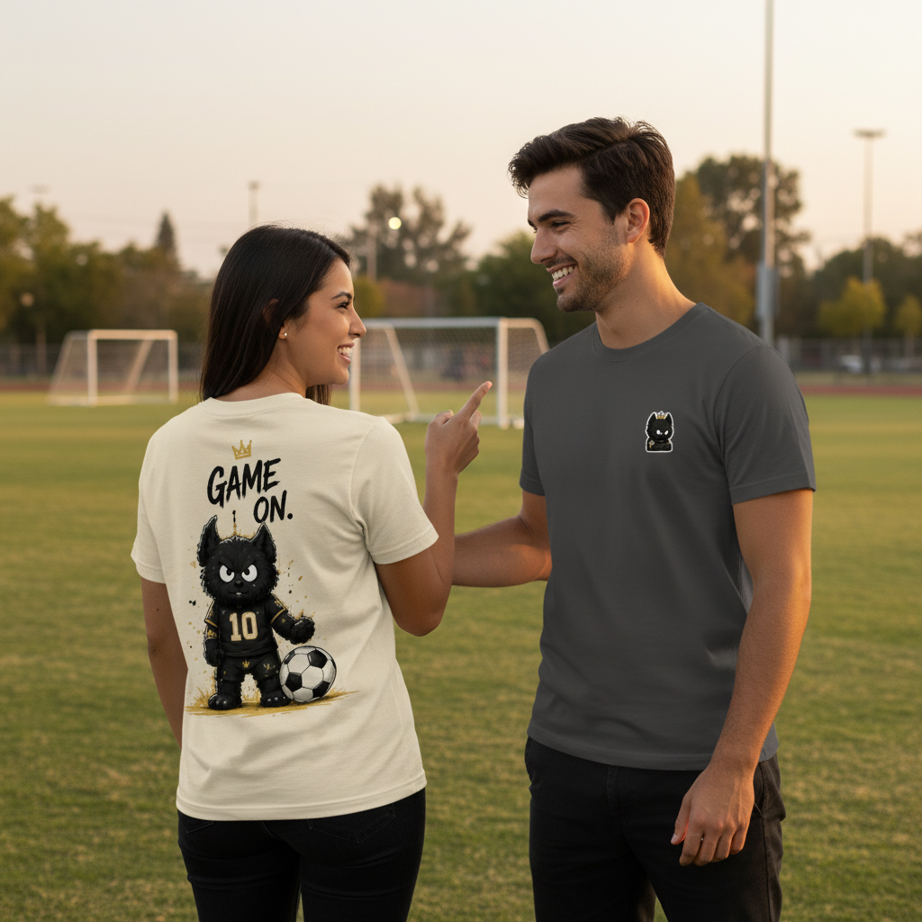 Game On King Cat Soccer Graphic Tee
