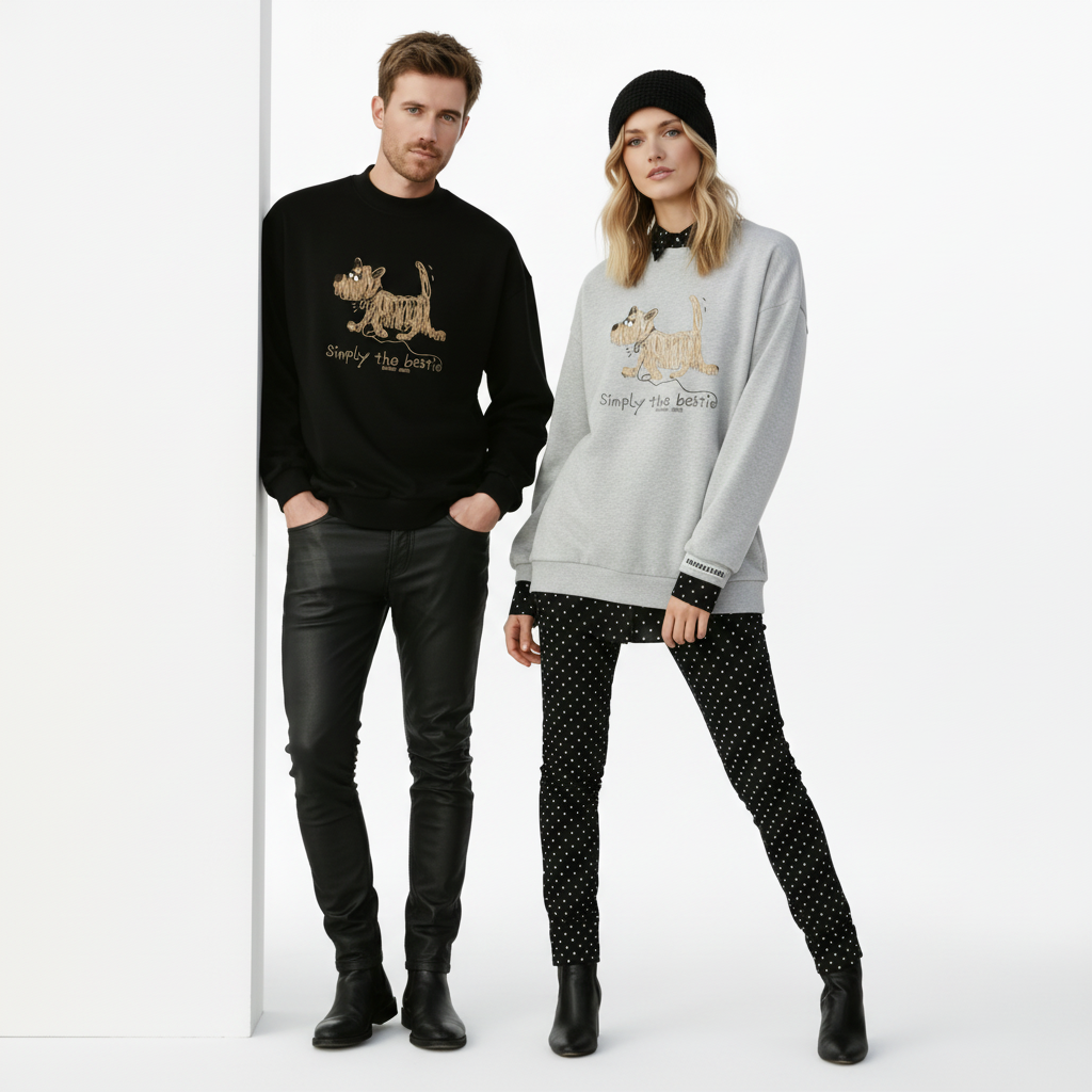 Simply the Bestie Dog Graphic Crewneck C1020