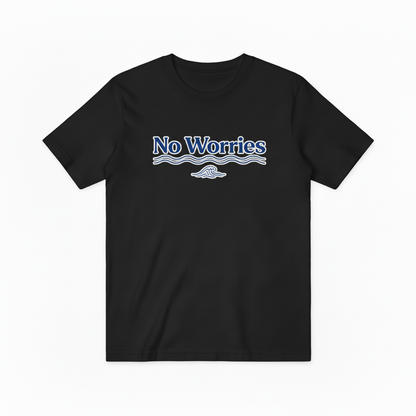 No Worries Ocean Wave Minimalist Graphic T-Shirt T6006