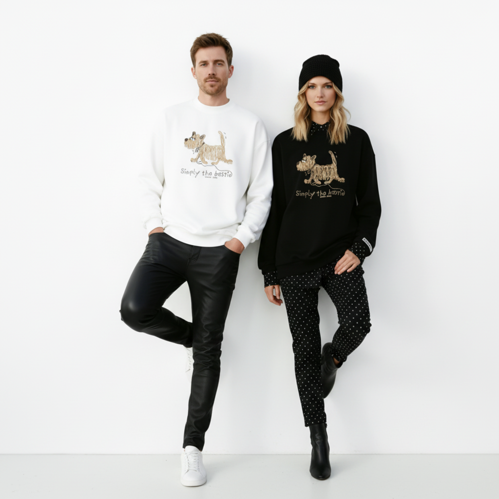 Simply the Bestie Dog Graphic Crewneck C1020