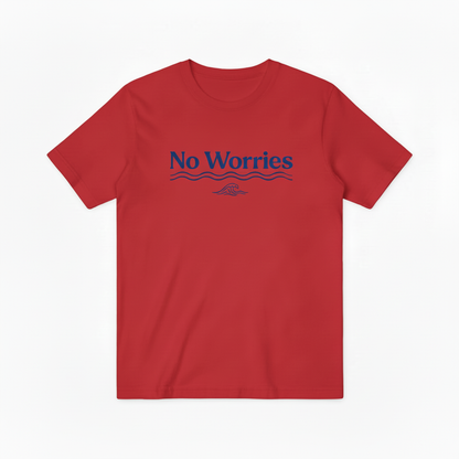 No Worries Ocean Wave Minimalist Graphic T-Shirt T6006