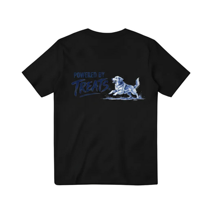 Powered by Treats Funny Dog Graphic Tee