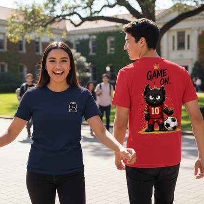 Game On King Cat Soccer Graphic Tee
