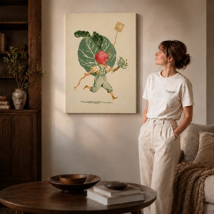 Whimsical Radish Child Canvas Wall Art C1833