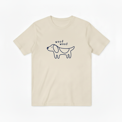 Woof Woof Minimalist Dog Graphic Tee T7088