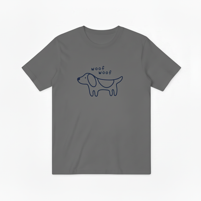 Woof Woof Minimalist Dog Graphic Tee T7088