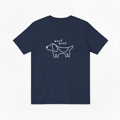 Woof Woof Minimalist Dog Graphic Tee T7088