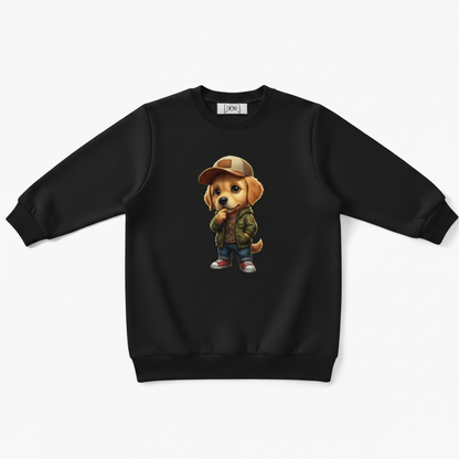 Cool Golden Retriever Puppy Street Style Crewneck C1093
