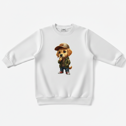 Cool Golden Retriever Puppy Street Style Crewneck C1093