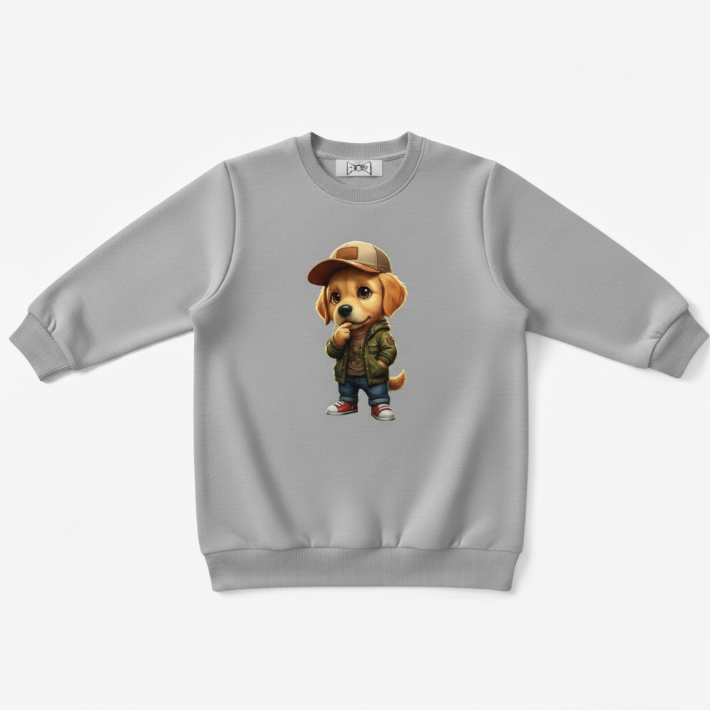Cool Golden Retriever Puppy Street Style Crewneck C1093