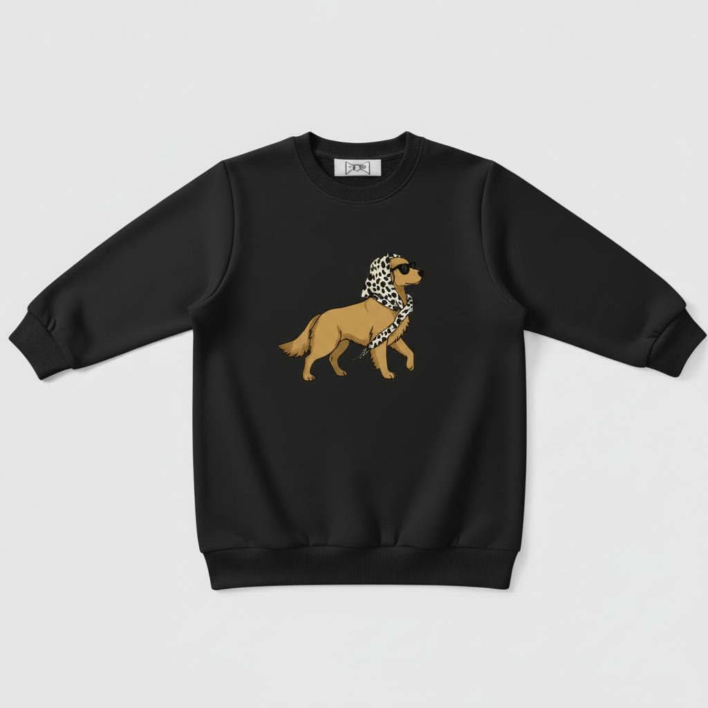 Sassy Golden Retriever Leopard Sunglasses Dog Crewneck C1094