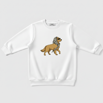 Sassy Golden Retriever Leopard Sunglasses Dog Crewneck C1094