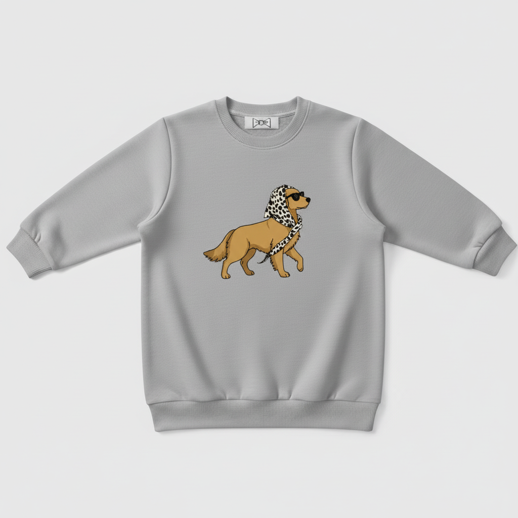 Sassy Golden Retriever Leopard Sunglasses Dog Crewneck C1094