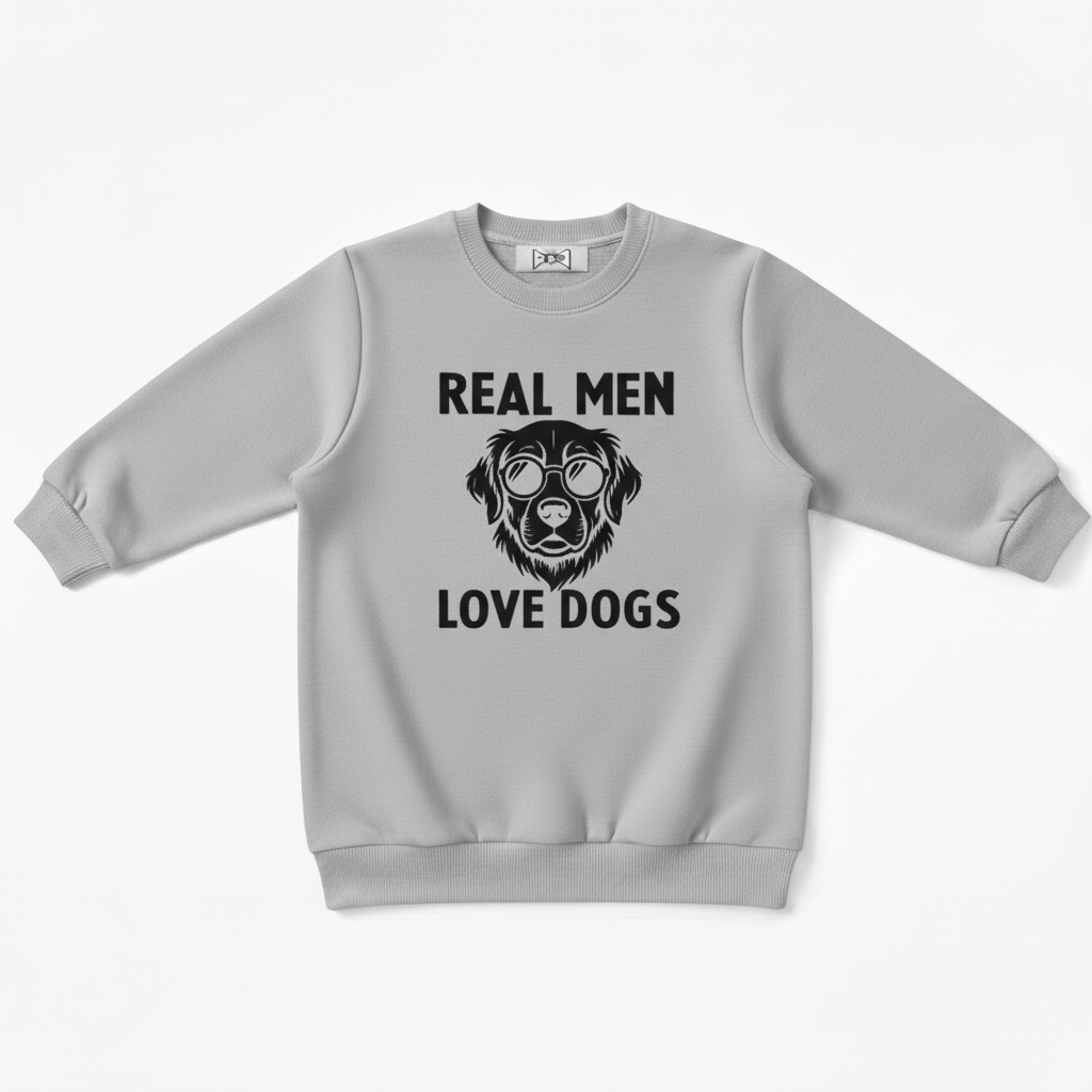 Real Men Love Dogs Graphic Crewneck C1096