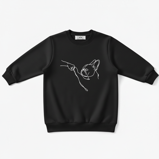 Frenchie One Line Art Touch Crewneck C1098