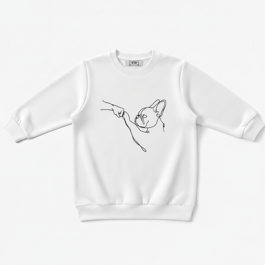 Frenchie One Line Art Touch Crewneck C1098