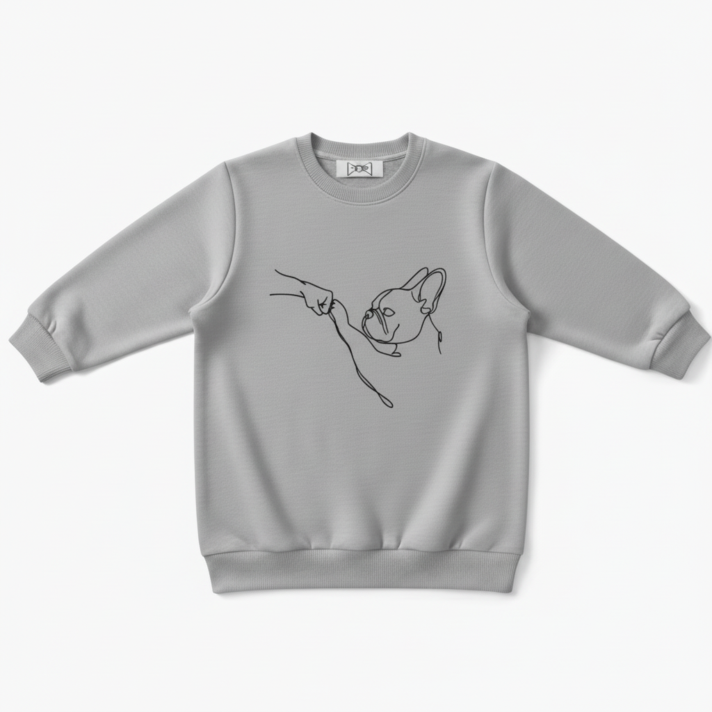 Frenchie One Line Art Touch Crewneck C1098