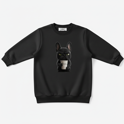 Nope Grumpy Frenchie Coffee Graphic Crewneck C1099