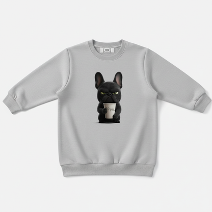 Nope Grumpy Frenchie Coffee Graphic Crewneck C1099